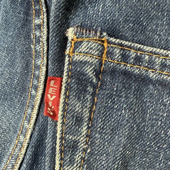 VTG 1960s Levi’s 505 BIG E Denim Jeans 36x30 Talon 42 Made USA Dark Blue Rare - Picture 4 of 15